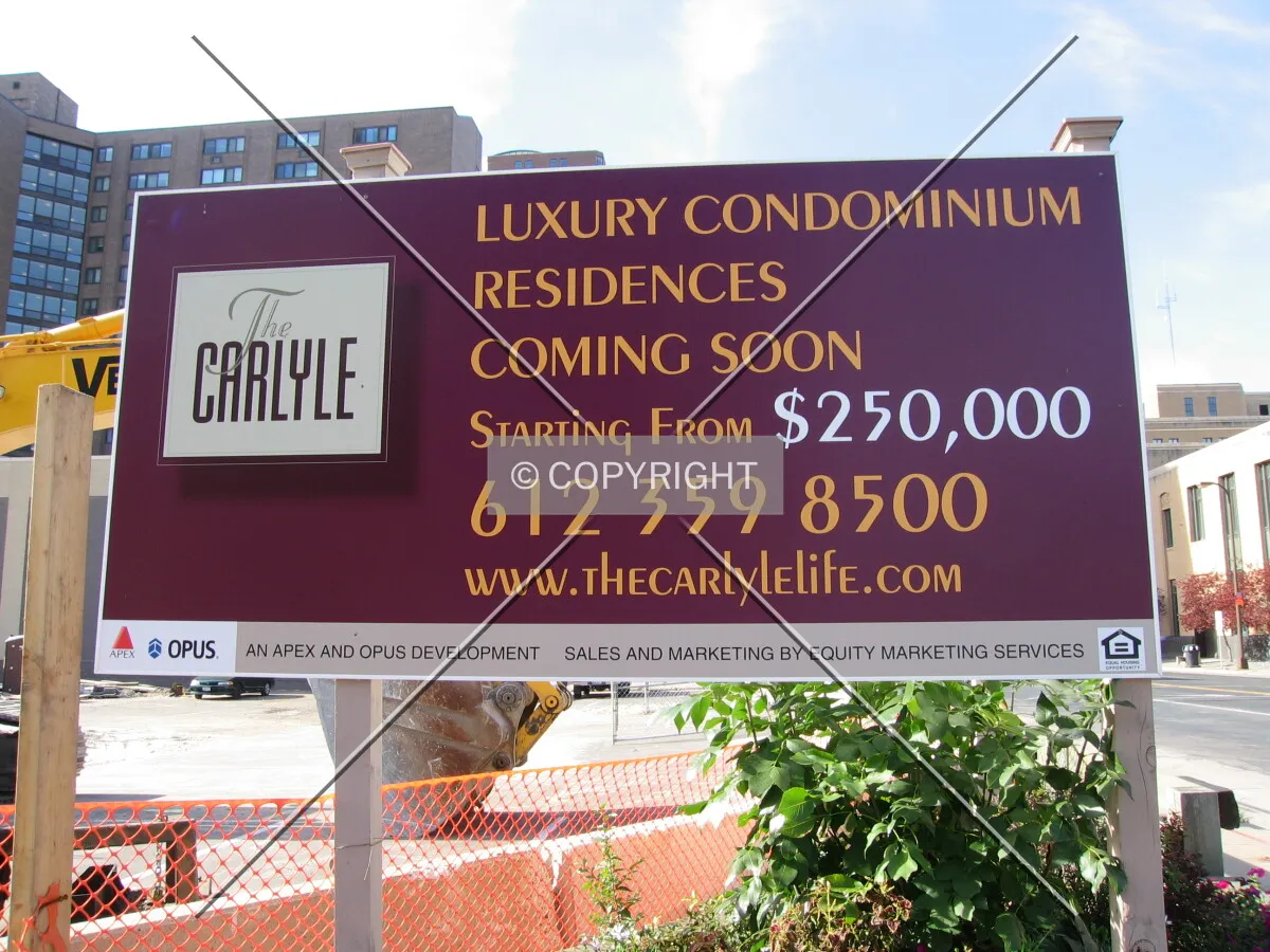 Descriptive banner at the site's northeast corner