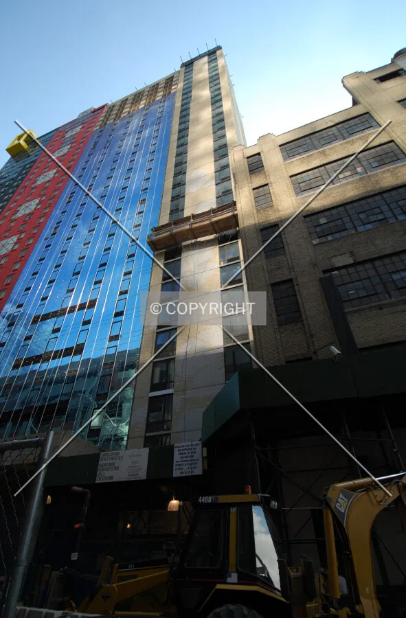 Looking up from West 40th Street