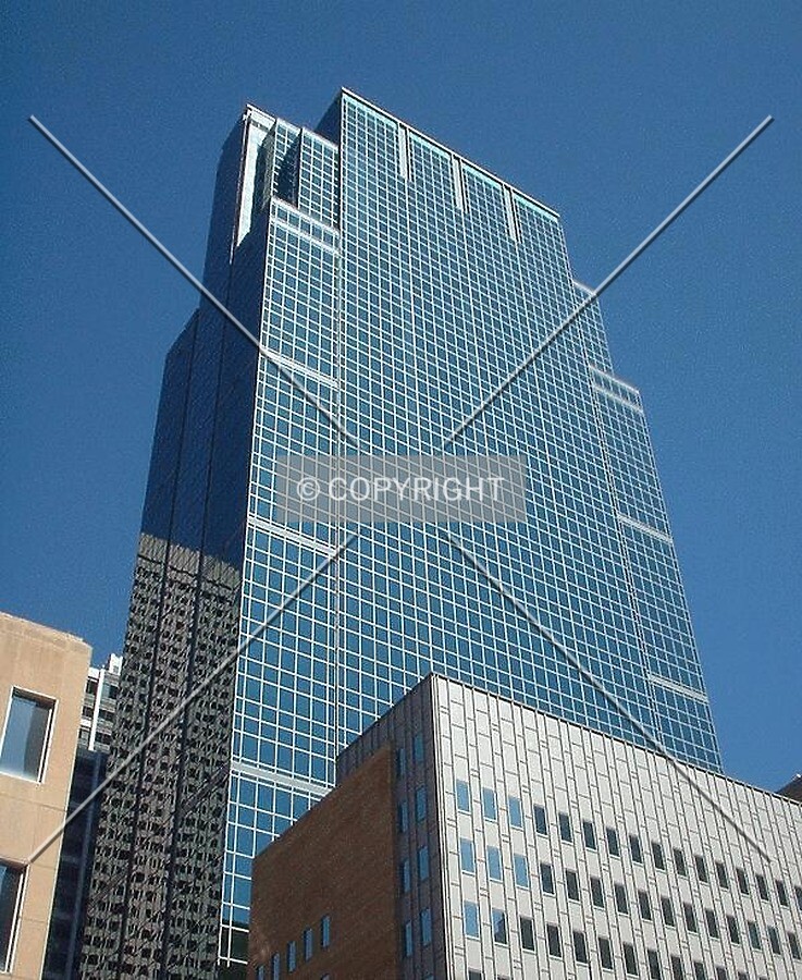 View to the northwest from Marquette Avenue, Marquette Bank Addition in foreground