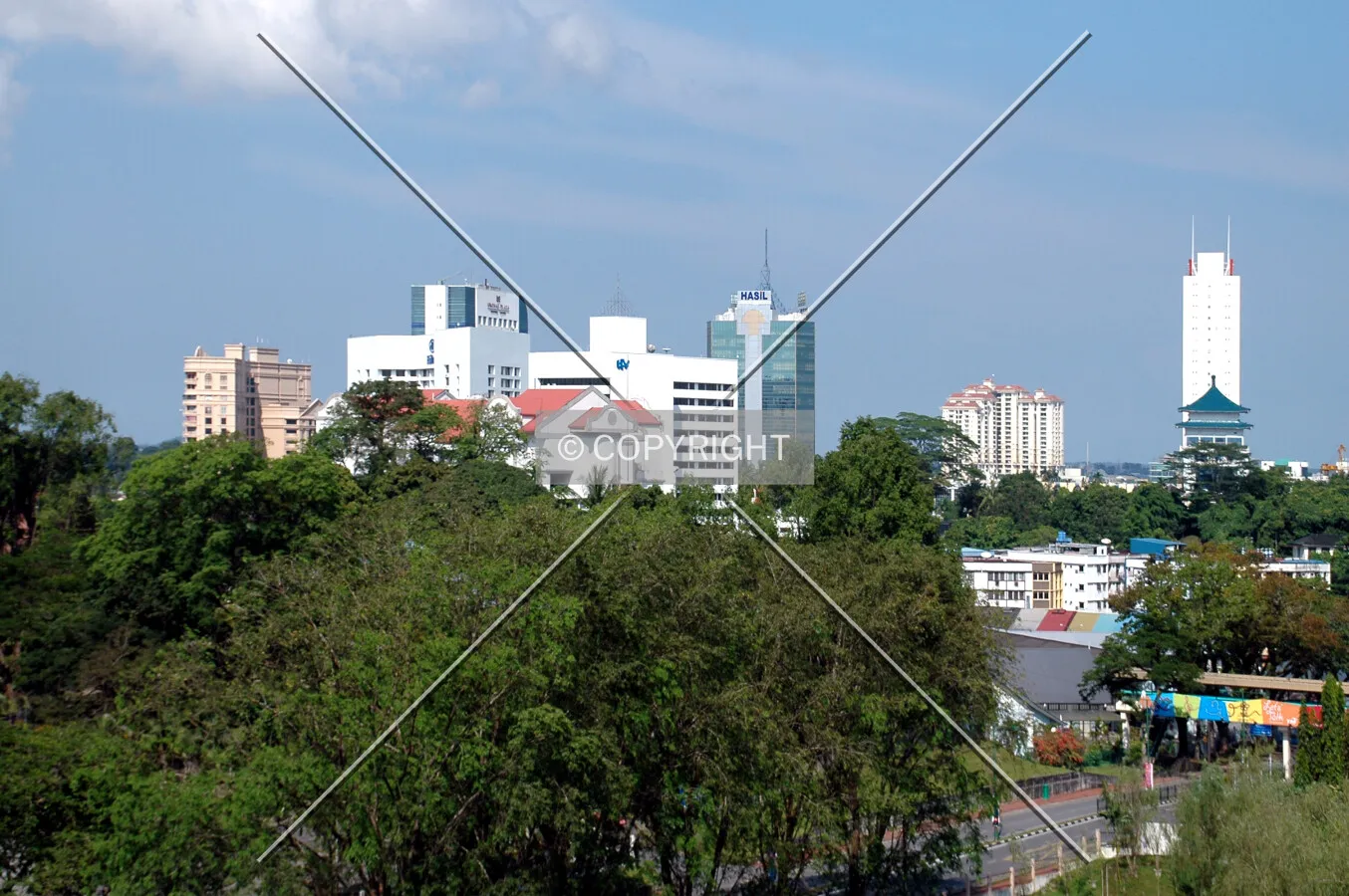 City skyline from the southwest