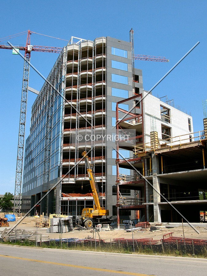 Looking up the southeast corner