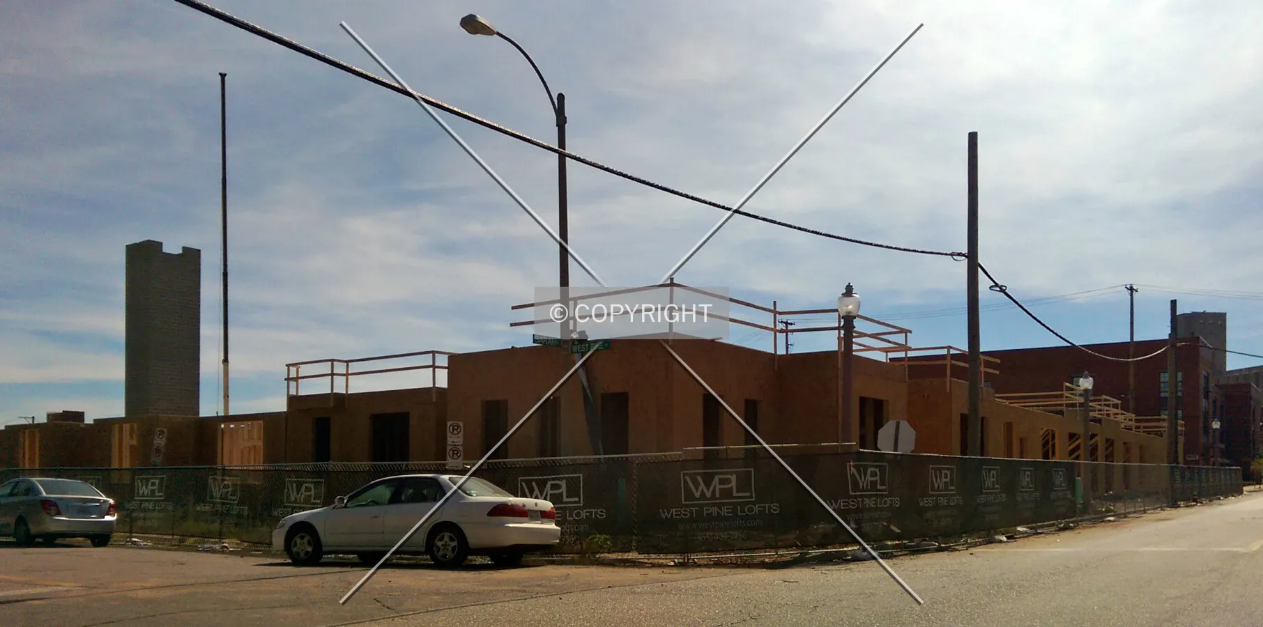 View from the northwest during construction; September 24, 2014