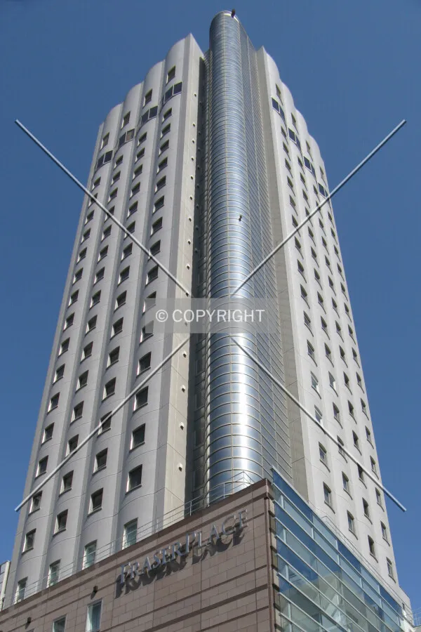 Looking up from the southwest