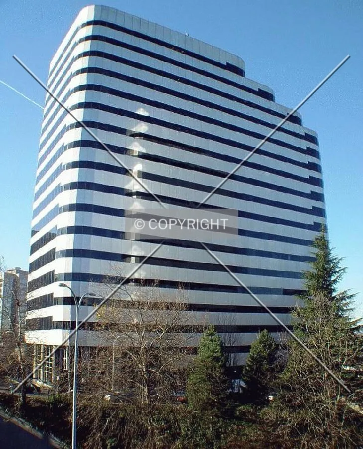 The complex's west tower