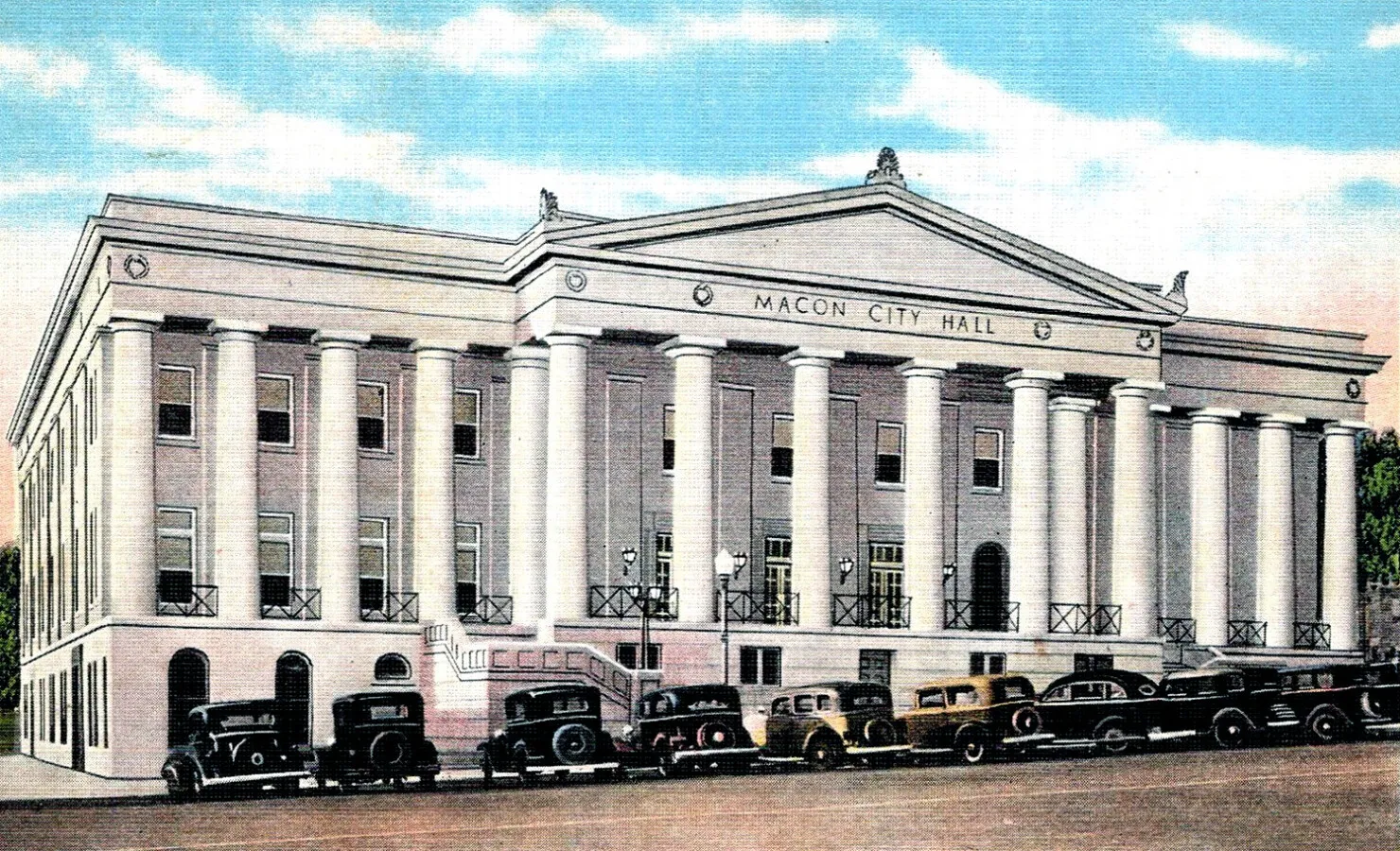 Vintage view from the northeast