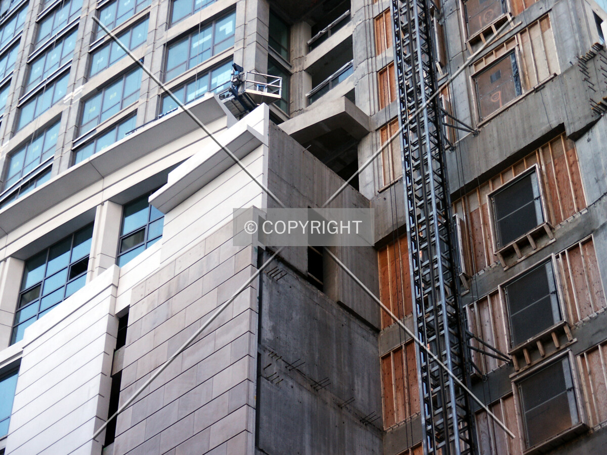 Facade section near the northeast corner
