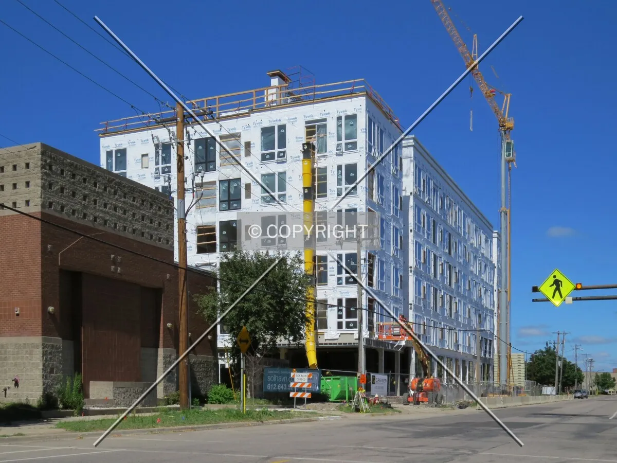 View to the northwest along 2nd Street North