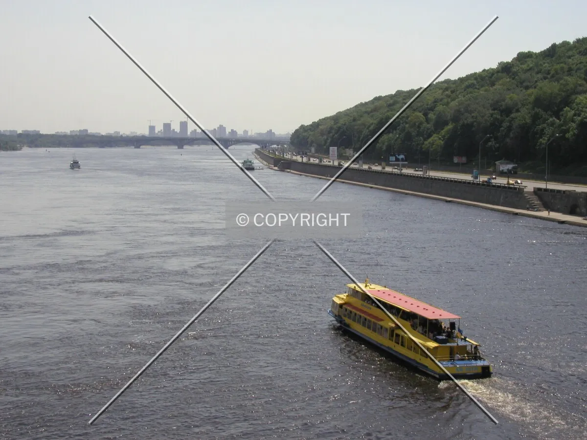 Looking south along the Dnipro River