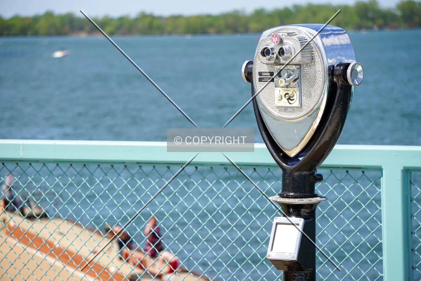 Binoculars located at the bottom of the tower; May 24, 2020