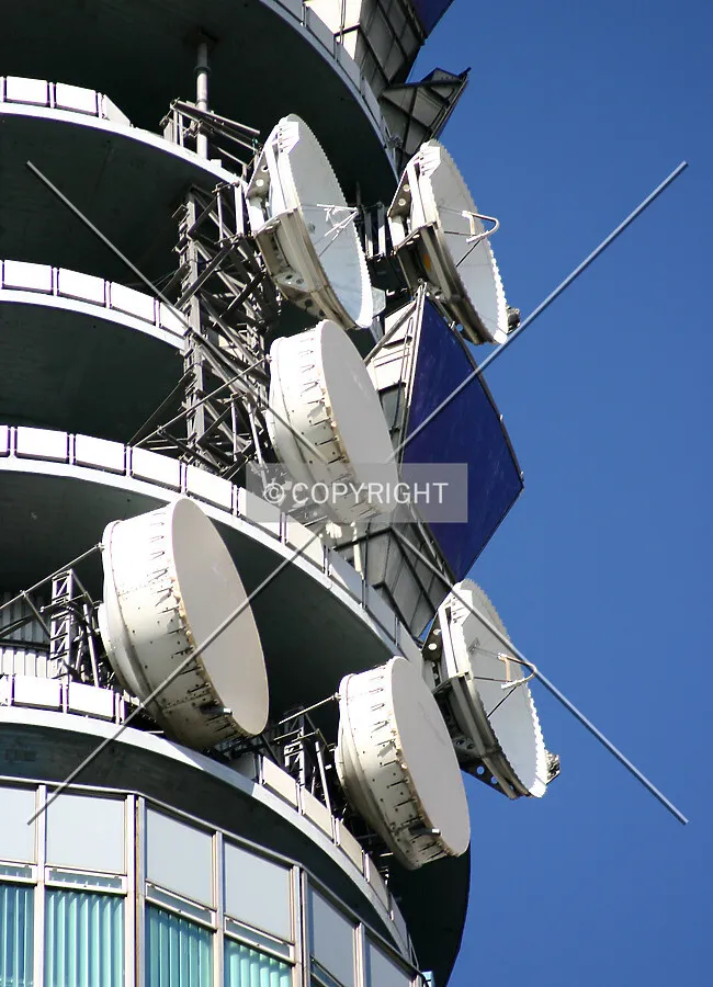 Modern telecommunications array and a redundant old horn