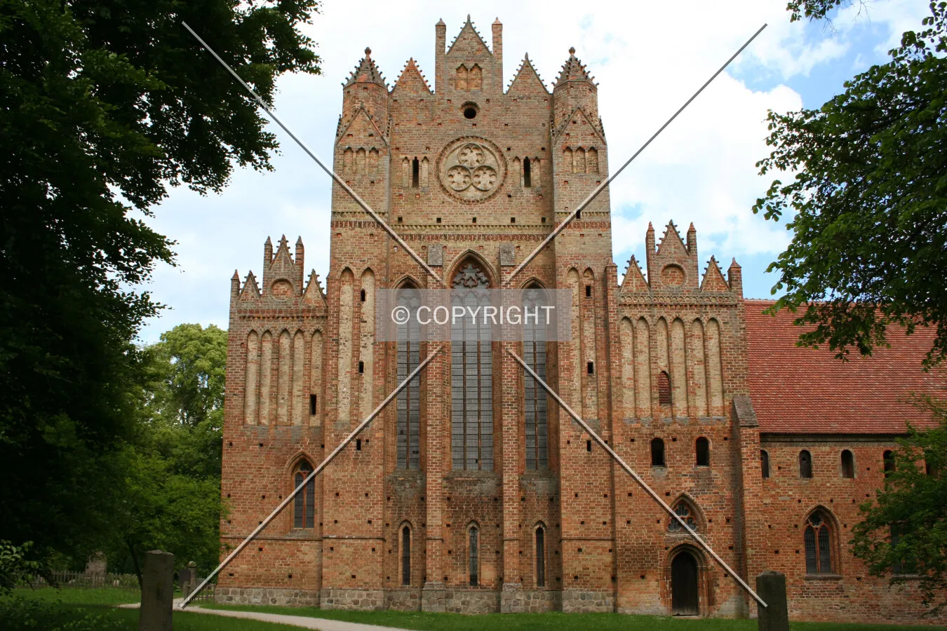 West end of the church with Backstein-Gothik detailing