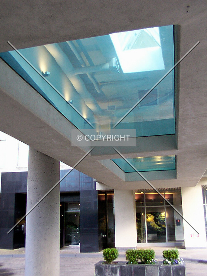 The swimming pool, seen from underneath