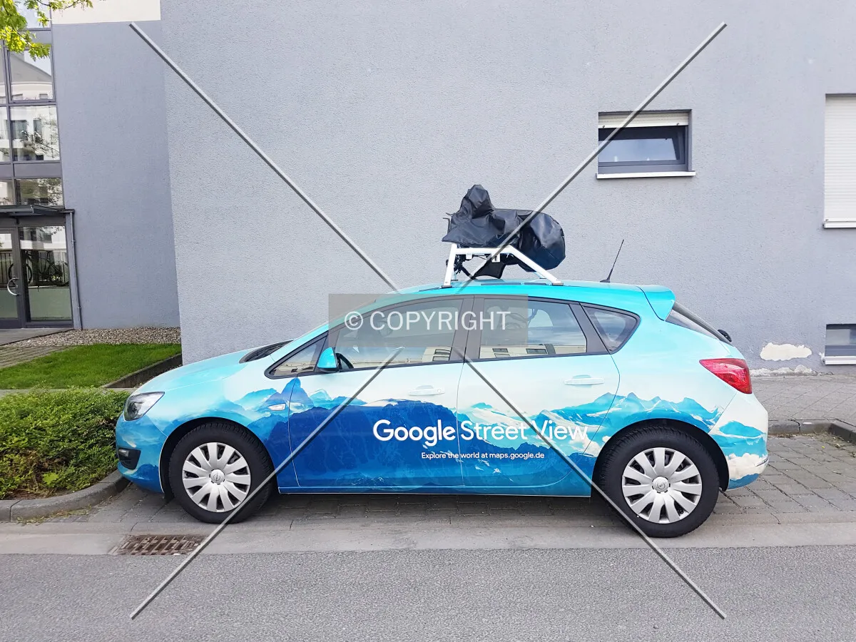 A Google Street View car
