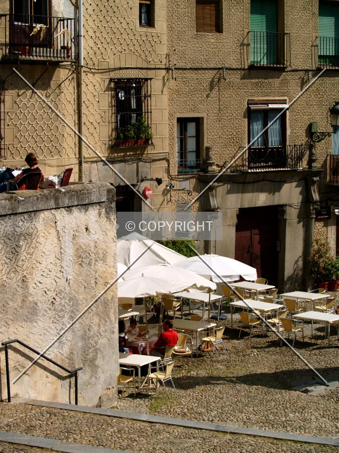 Looking down to San Martin square from Canalejas street
