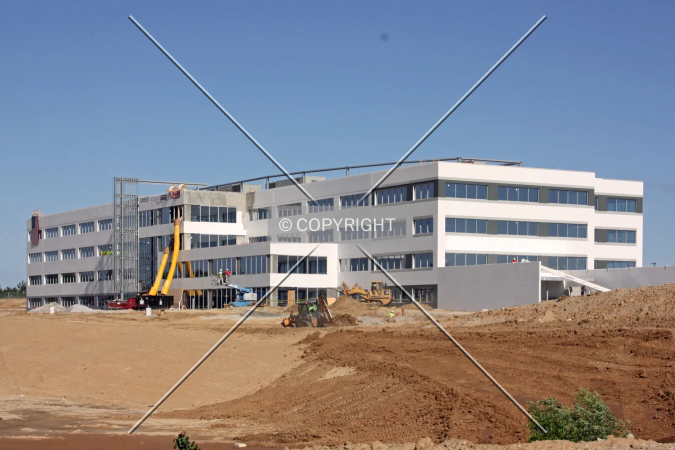 View from the southeast while under construction