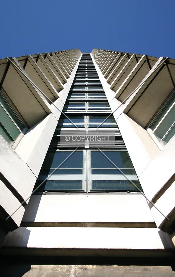 Looking directly up the south side