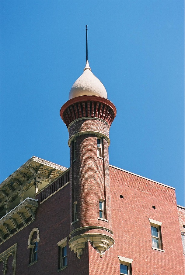 turret on southwest corner