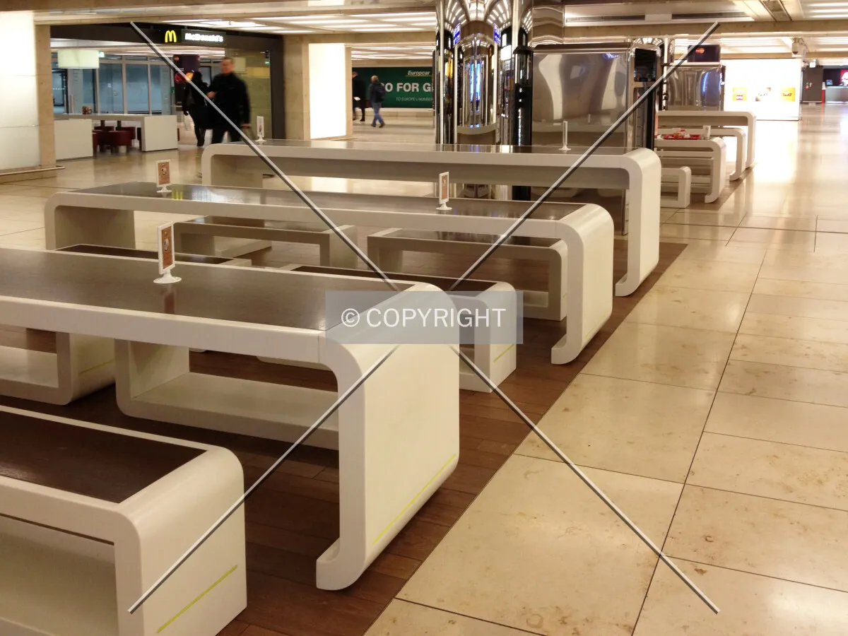 An empty seating area