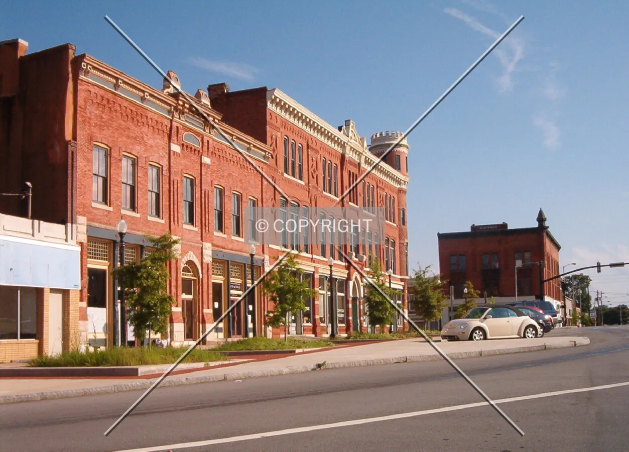 View looking south on 1st Street
