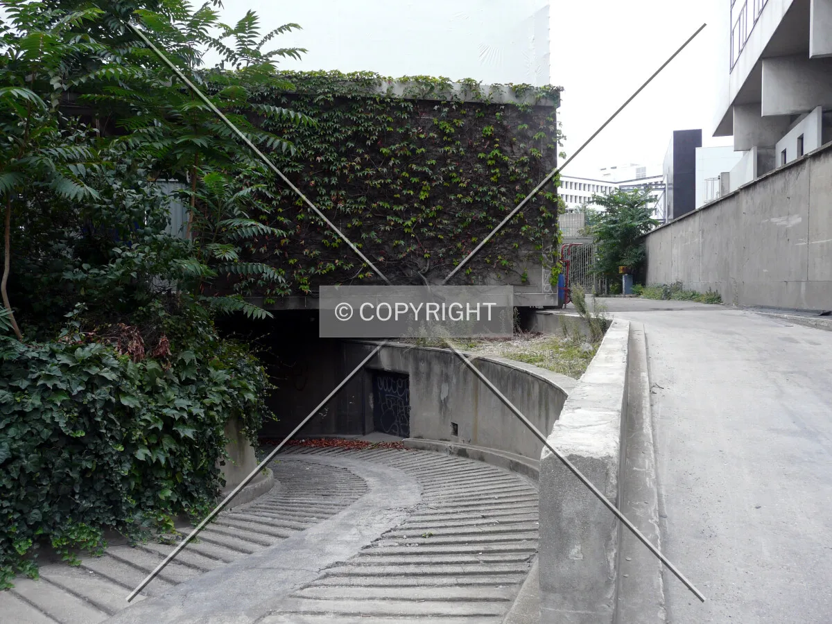 Parking garage entrance
