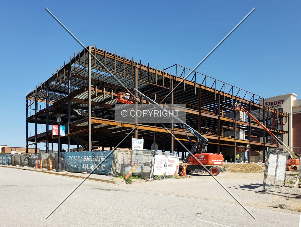 View from the southwest during construction; September 4, 2019