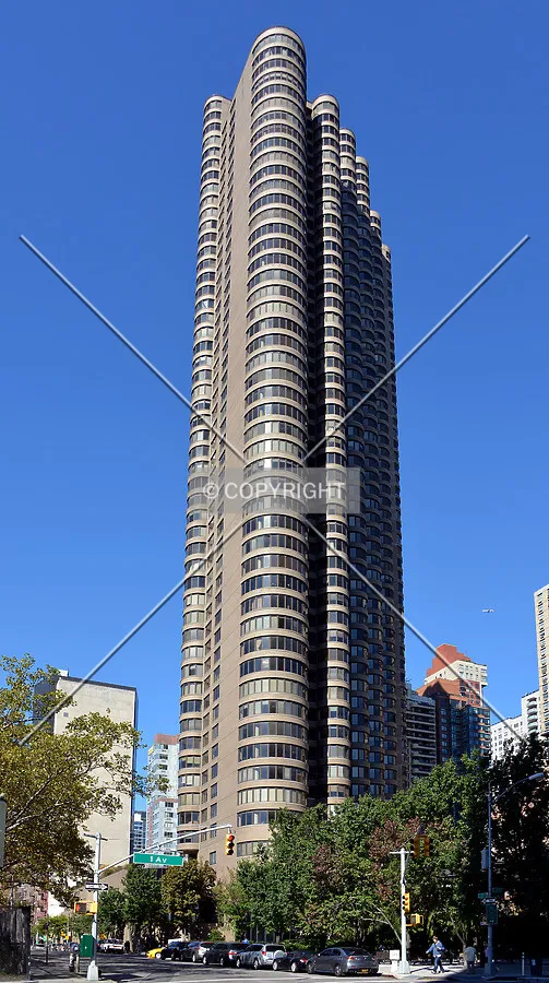 View from the southeast at 1st Avenue and 37th Street