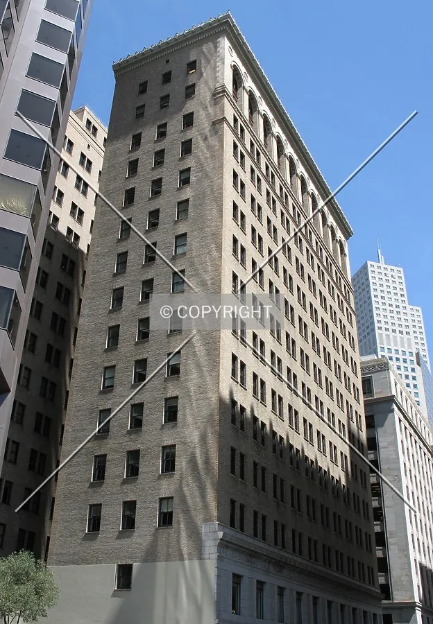 Looking up from Pine Street