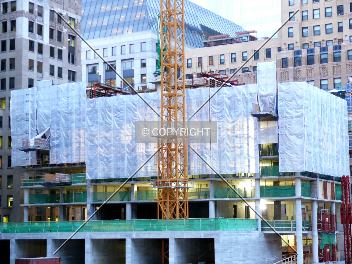 Tower section rising from the podium southwest view