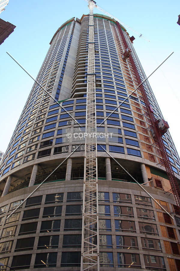 Looking up from the northeast