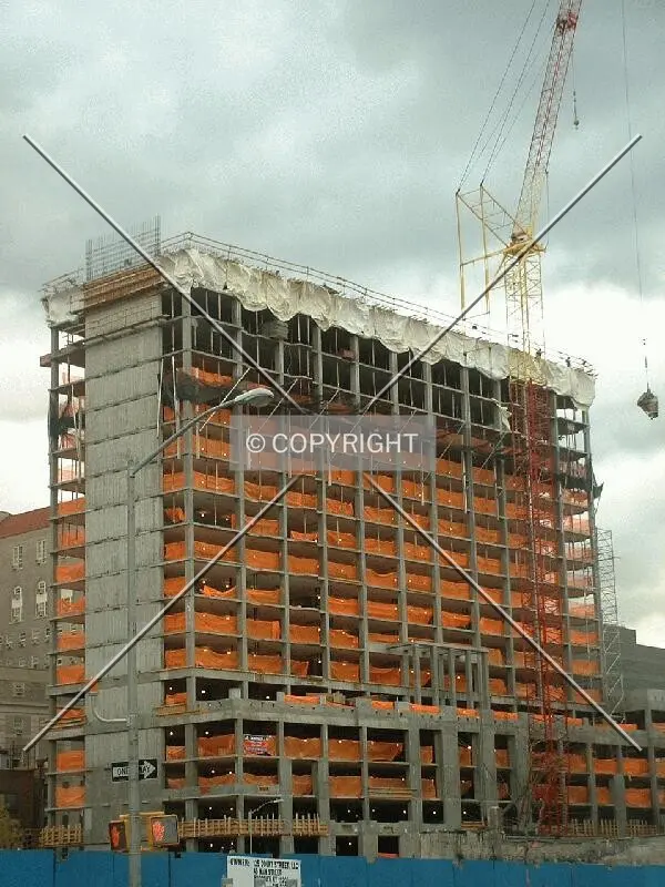View from the southwest; 17 floors are up