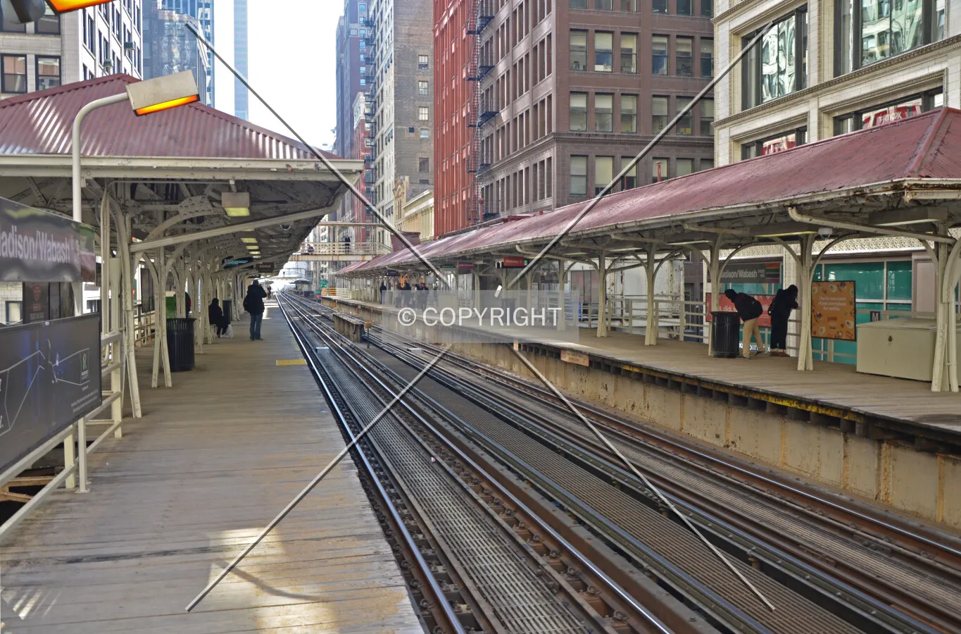 Looking south from the eastern platform; March 7, 2015.