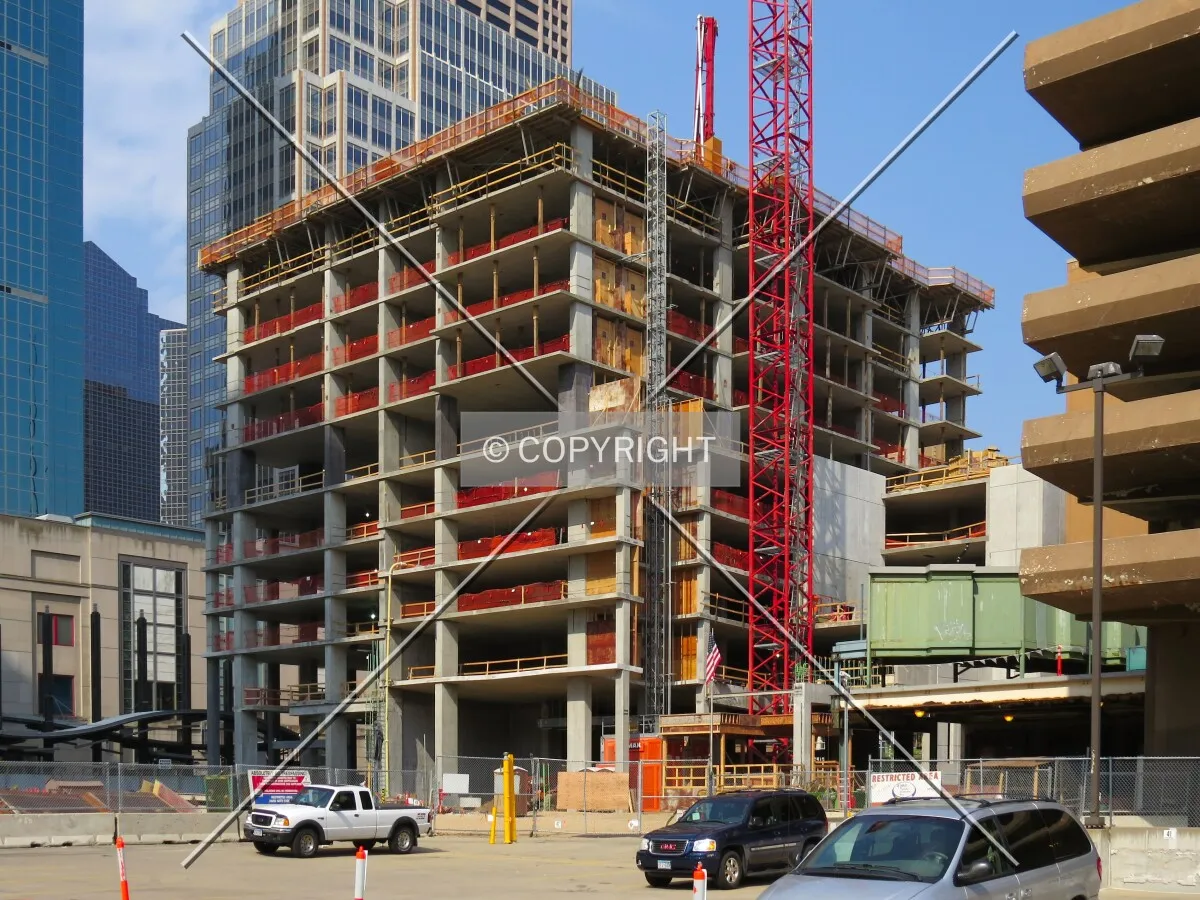 View to the southwest from Marquette Avenue