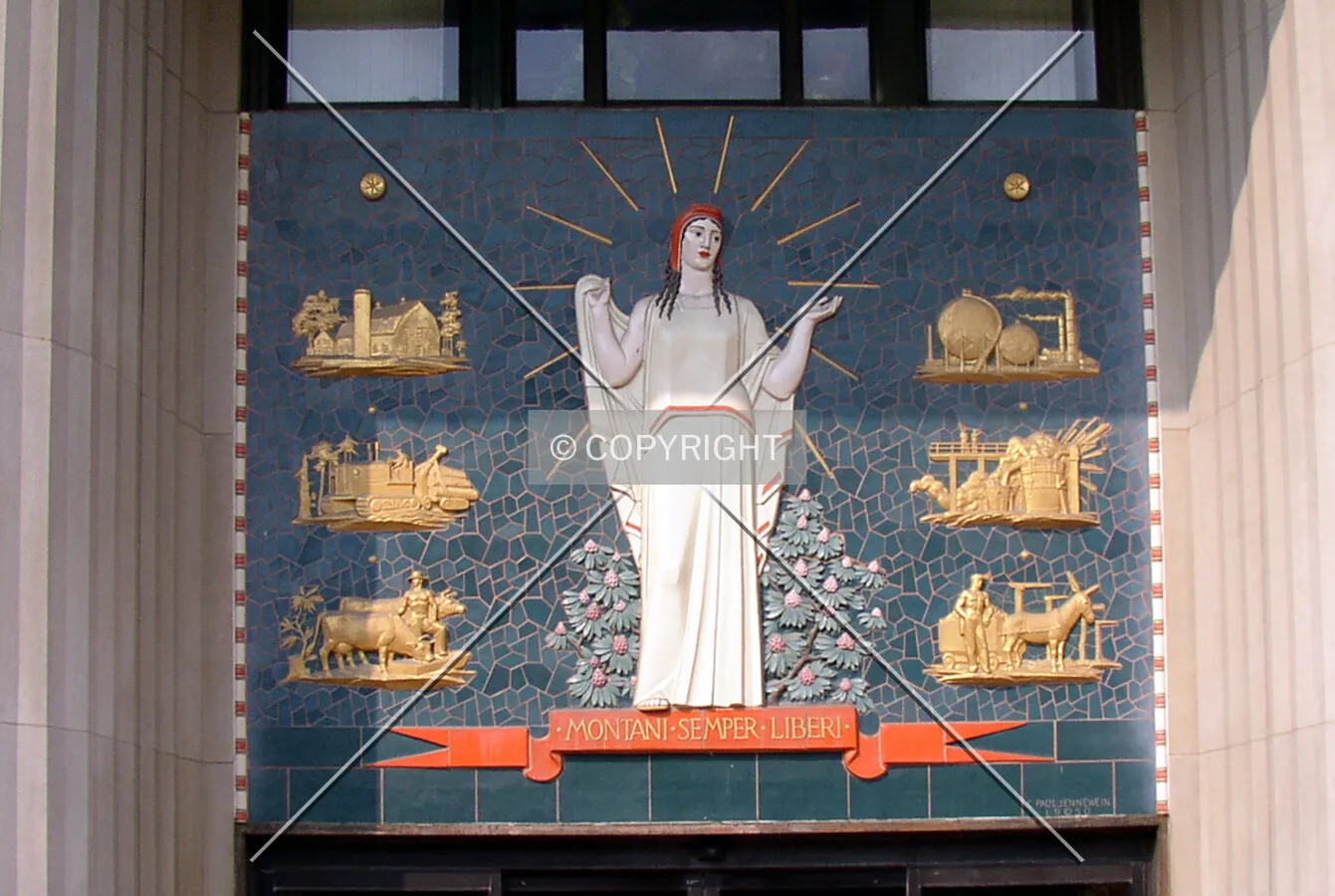 Mosaic above the western entrance