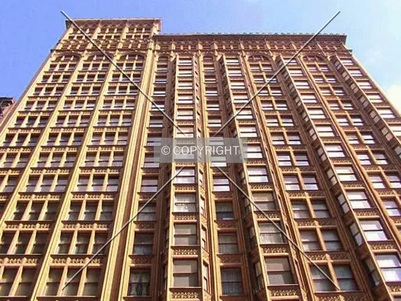 Looking up the west facade