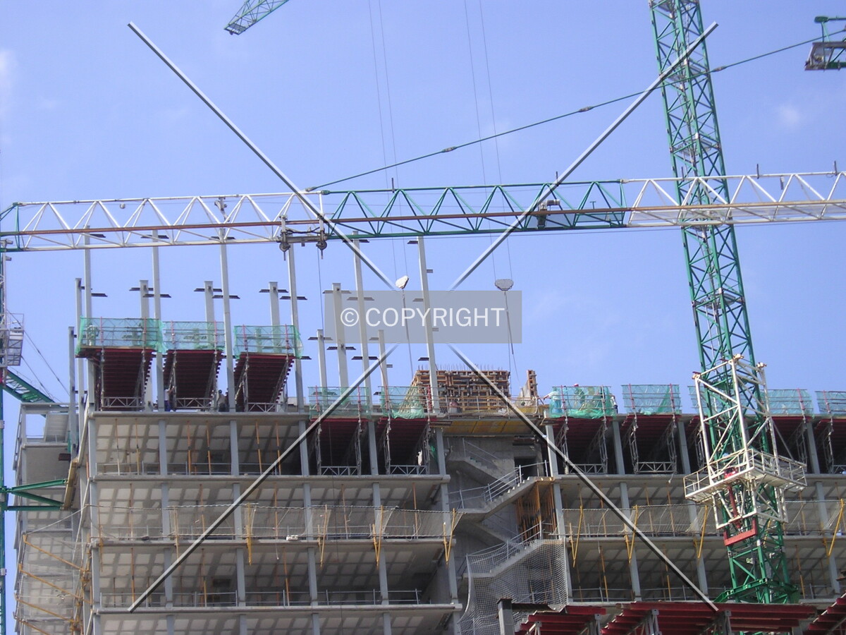 View of the structure for the 15th floor being installed