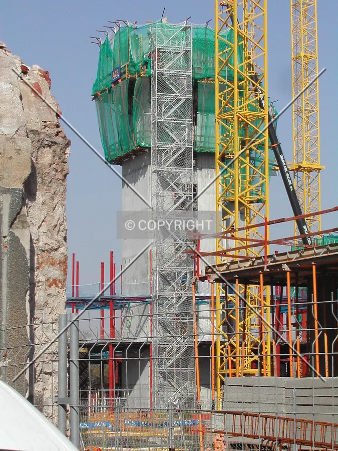 Temporary stairs for the core