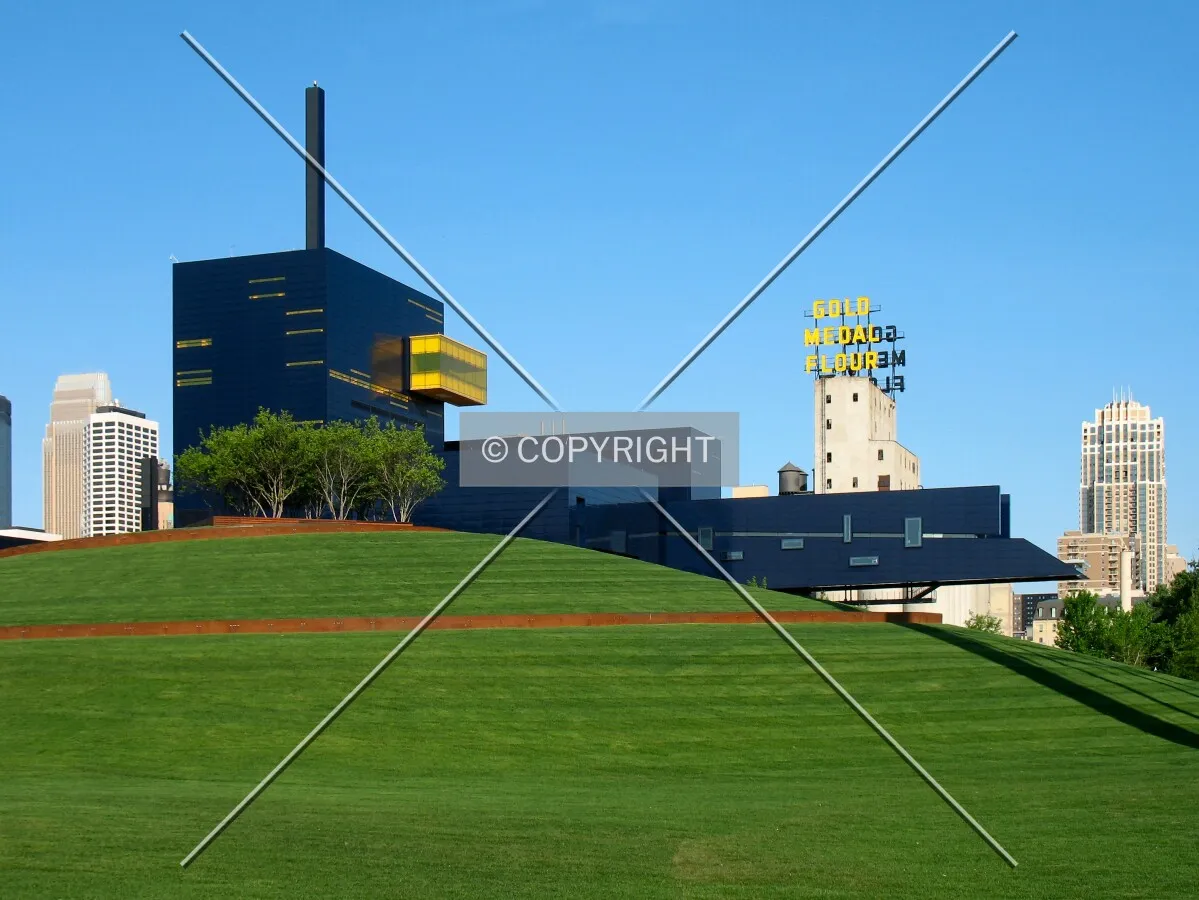 Rising beyond the central mound in Gold Medal Park