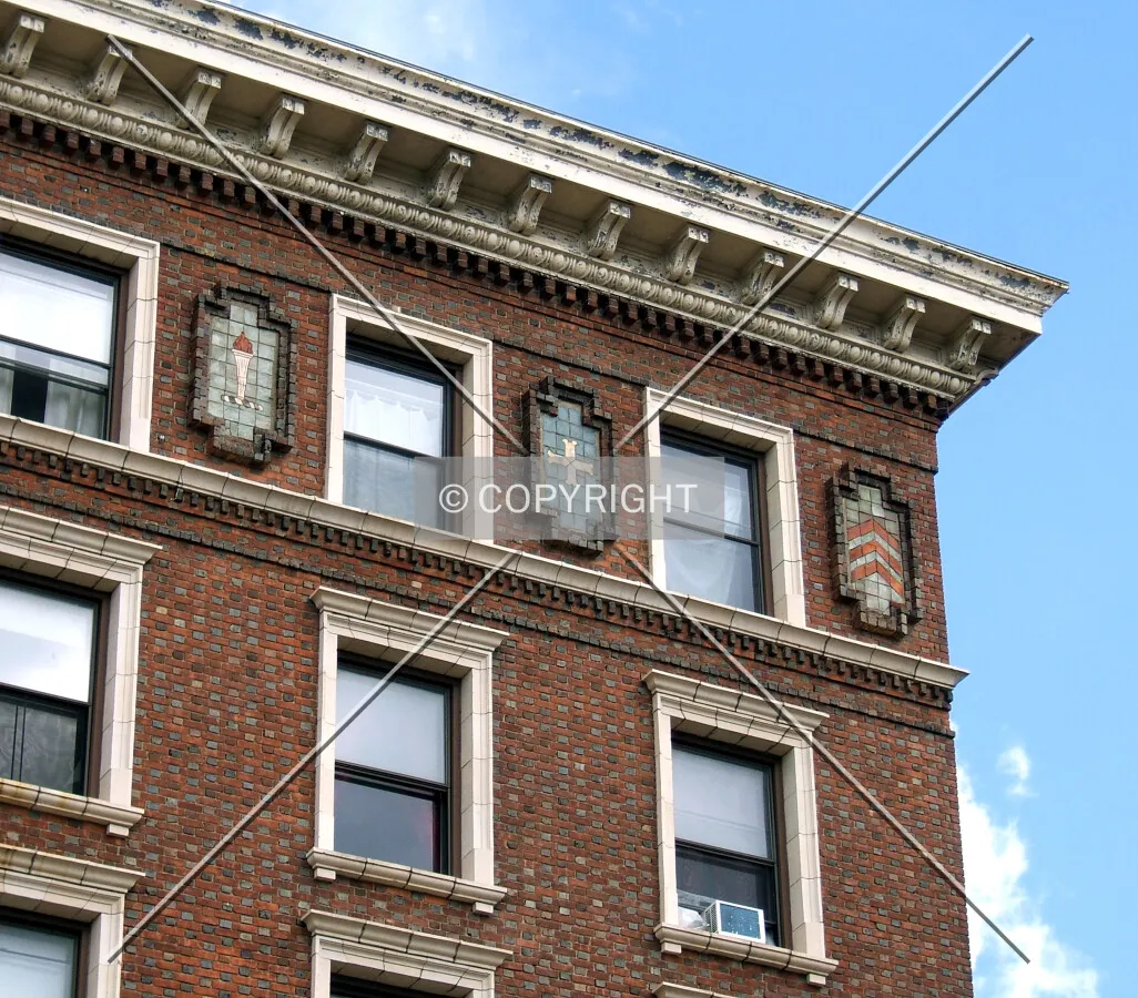 Cornice detail from the northwest