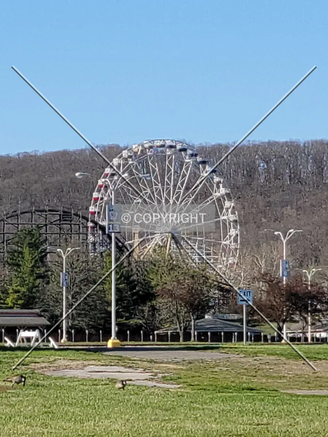 Distant view from the south; April 1, 2021