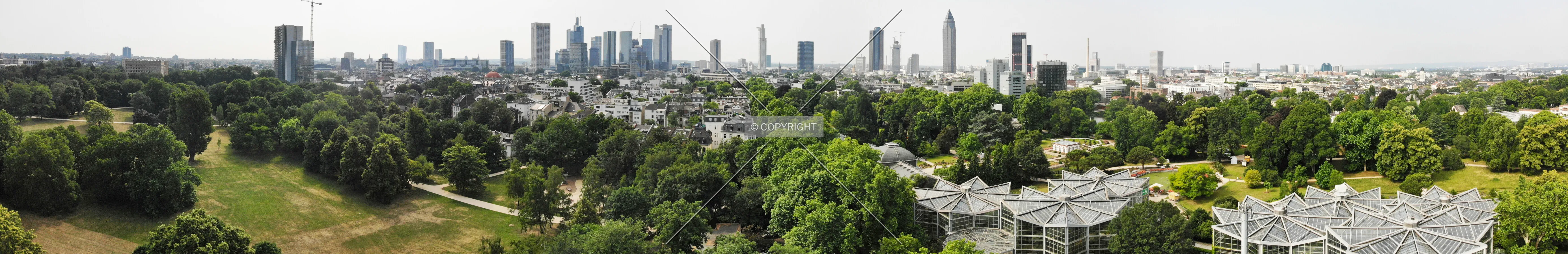 Panorama view over Frankfurt, Germany