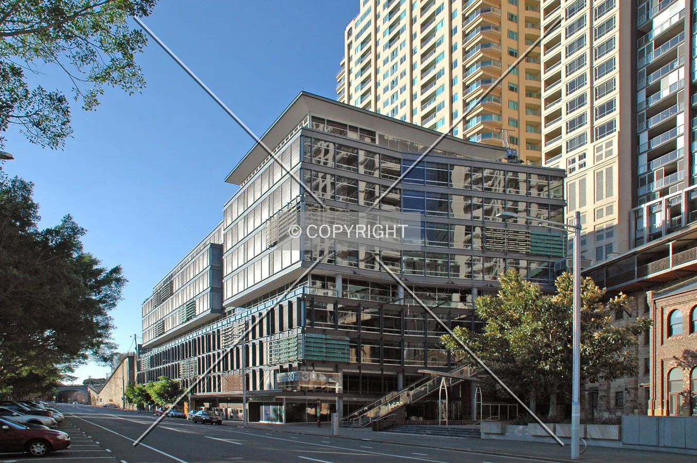 As seen from Hickson Road