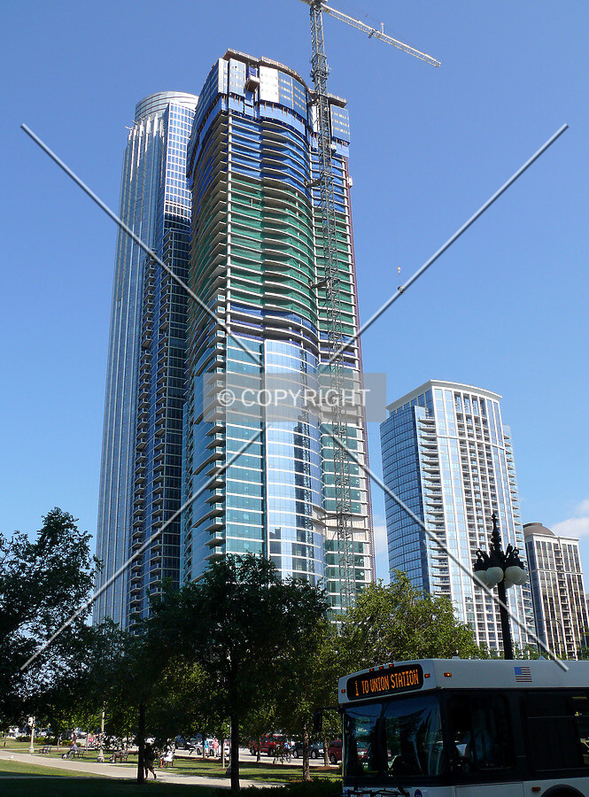 View to the southeast from Michigan Avenue at Roosevelt Road