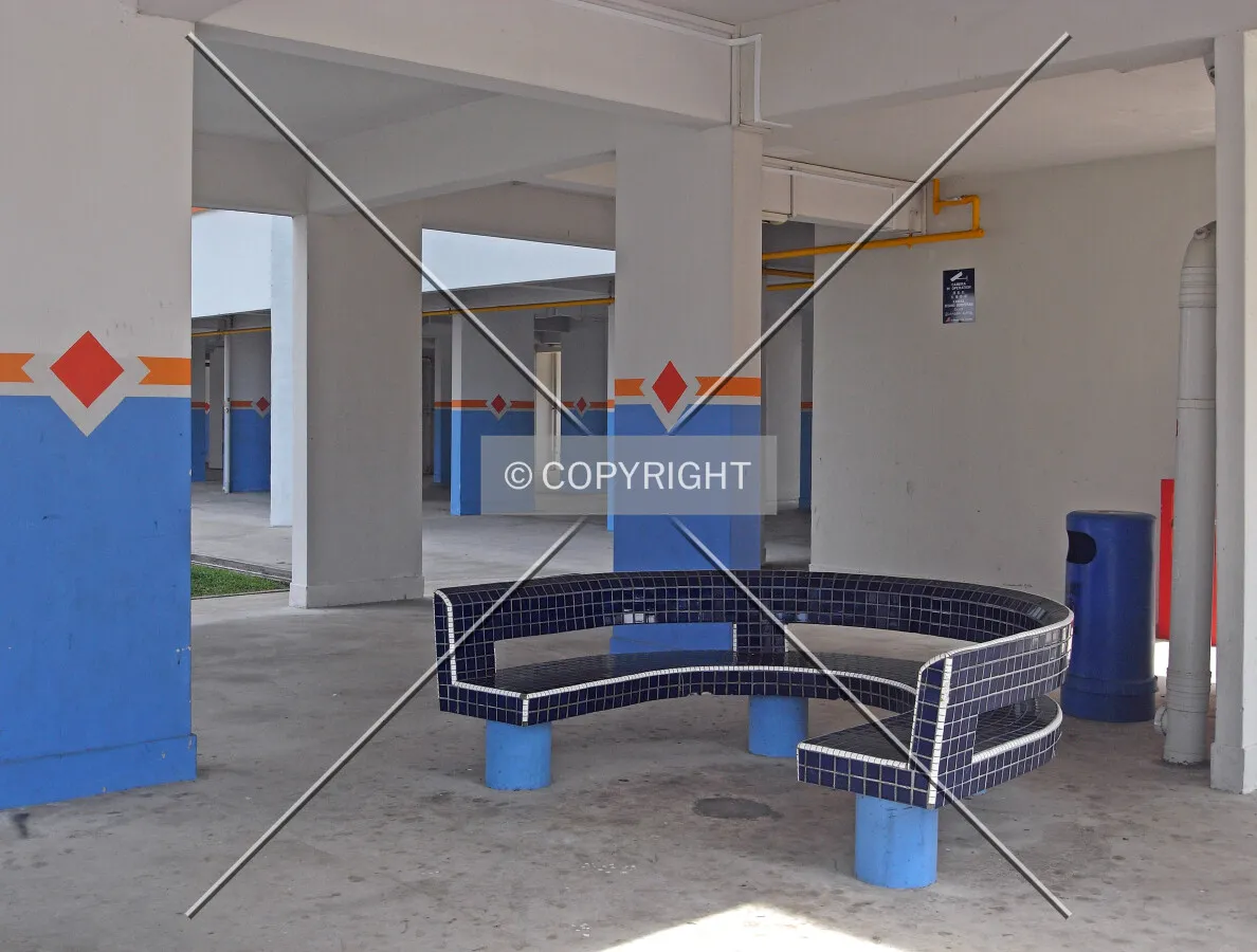 The void deck as seen from the southeast