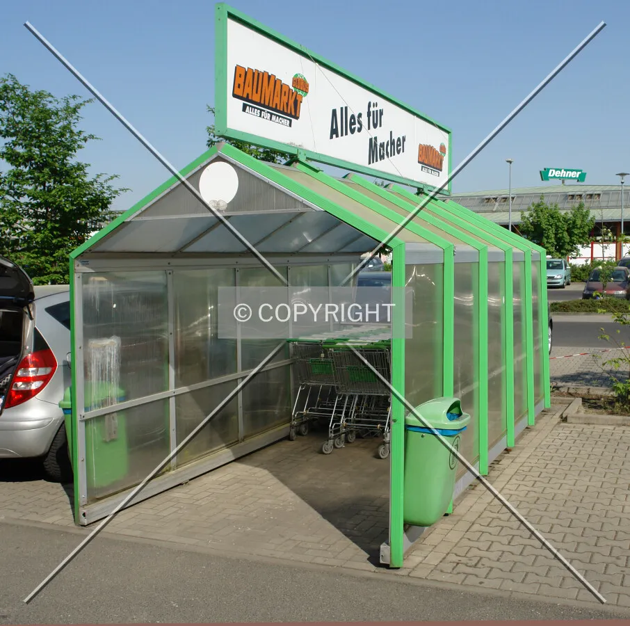 Compound site for shopping carts