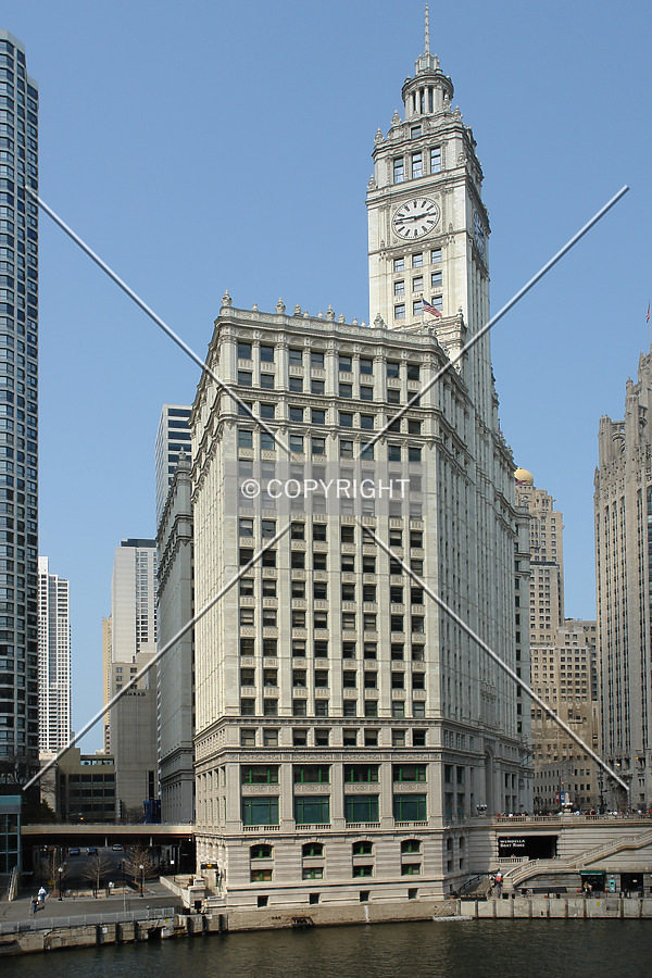 The Wrigley Building as seen from the waterfront