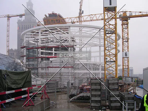 The mall's communication core seen from the west