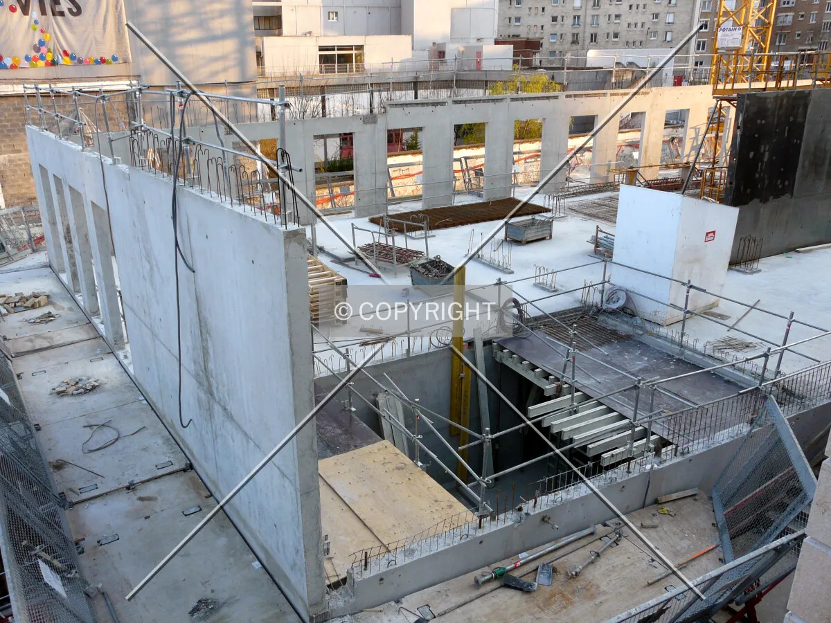 East side, 2nd floor under construction