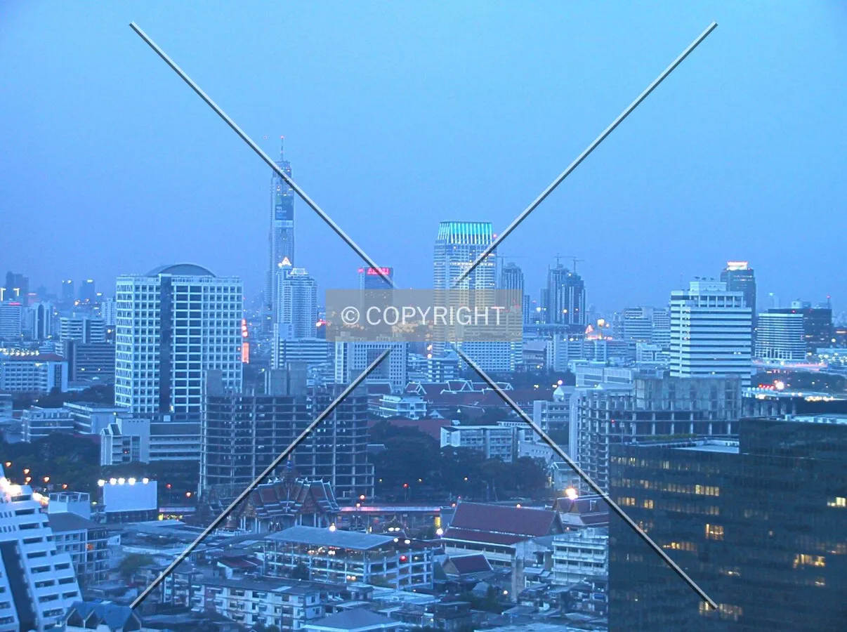 Dusk view from the Sofitel Hotel