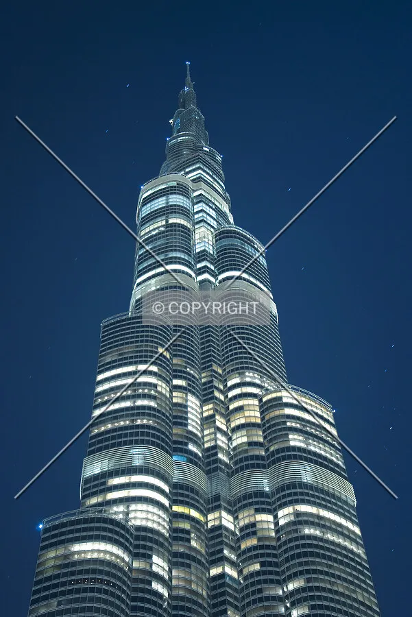 Looking up from the base