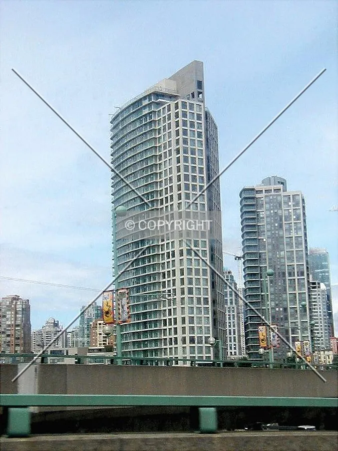 Eastern facade coming off the Cambie Bridge into downtown